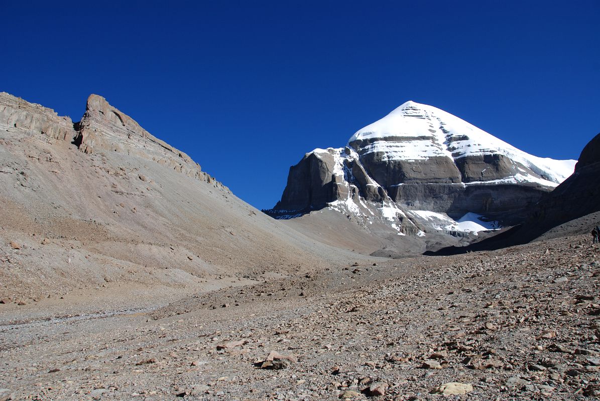 12 Rocky Trail Leads To Mount Kailash South Face On Mount Kailash Inner Kora Nandi Parikrama The rocky bed of the valley to the west of Nandi leads step by step towards Mount Kailash South Face (09:01)